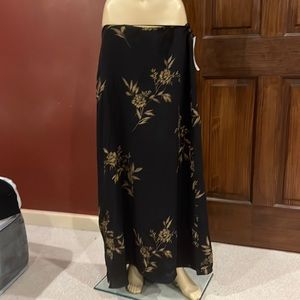 Rena Rowan 100% silk long maxi skirt NWT
